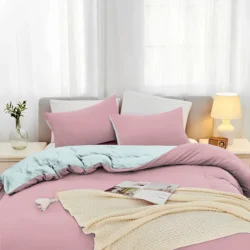 سرویس روتختی دو رنگ گلبهی آبی