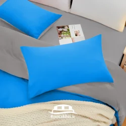 سرویس روتختی دورنگ آبی روشن و طوسی