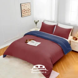 سرویس روتختی دورنگ زرشکی شرابی و سرمهای