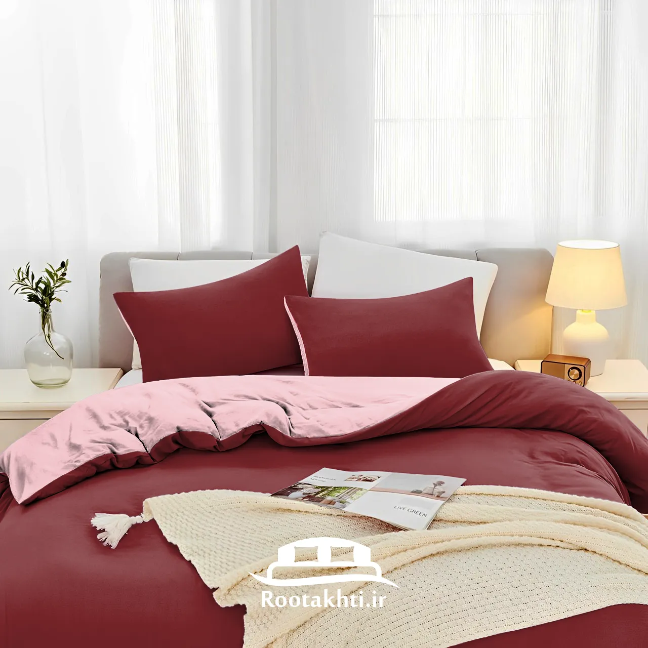 روتختی زرشکی صورتی روتختی زرشکی صورتی