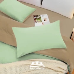 سرویس روتختی دورنگ زیتونی ملایم و شتری گرم