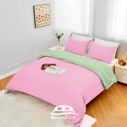 سرویس روتختی دورنگ سبز پاستیلی و صورتی