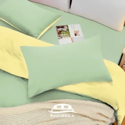 سرویس روتختی دورنگ سبز یشمی و لیمویی