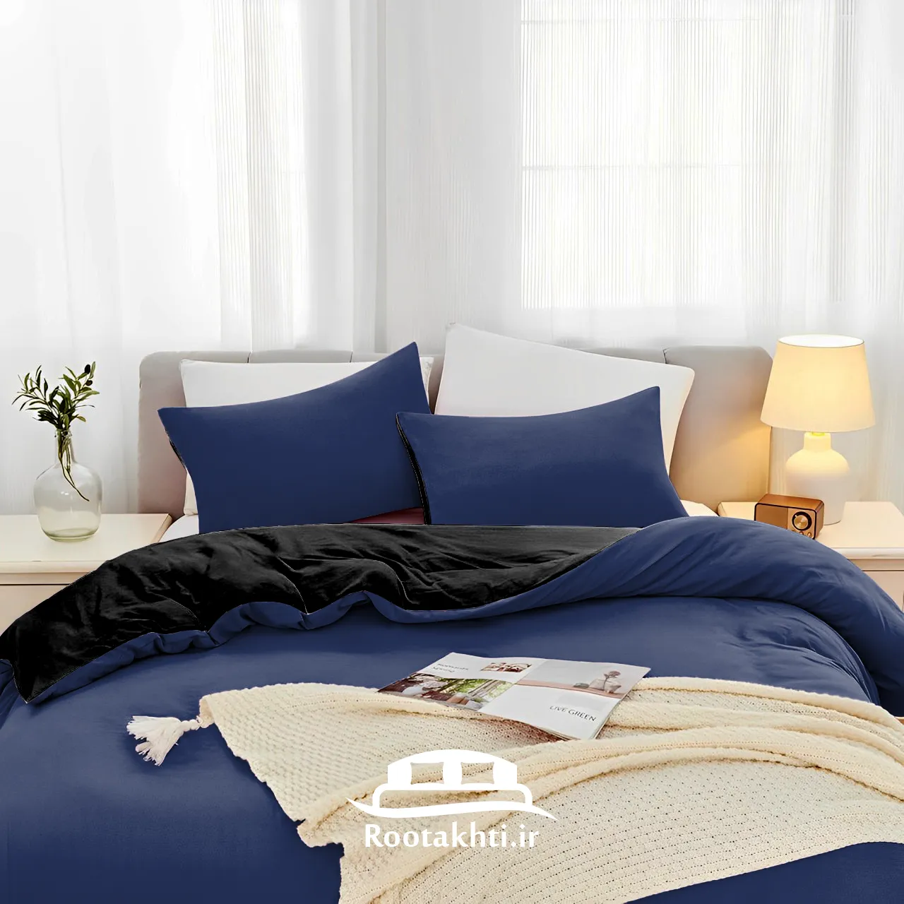 روتختی سرمه ای مشکی روتختی سرمه ای مشکی