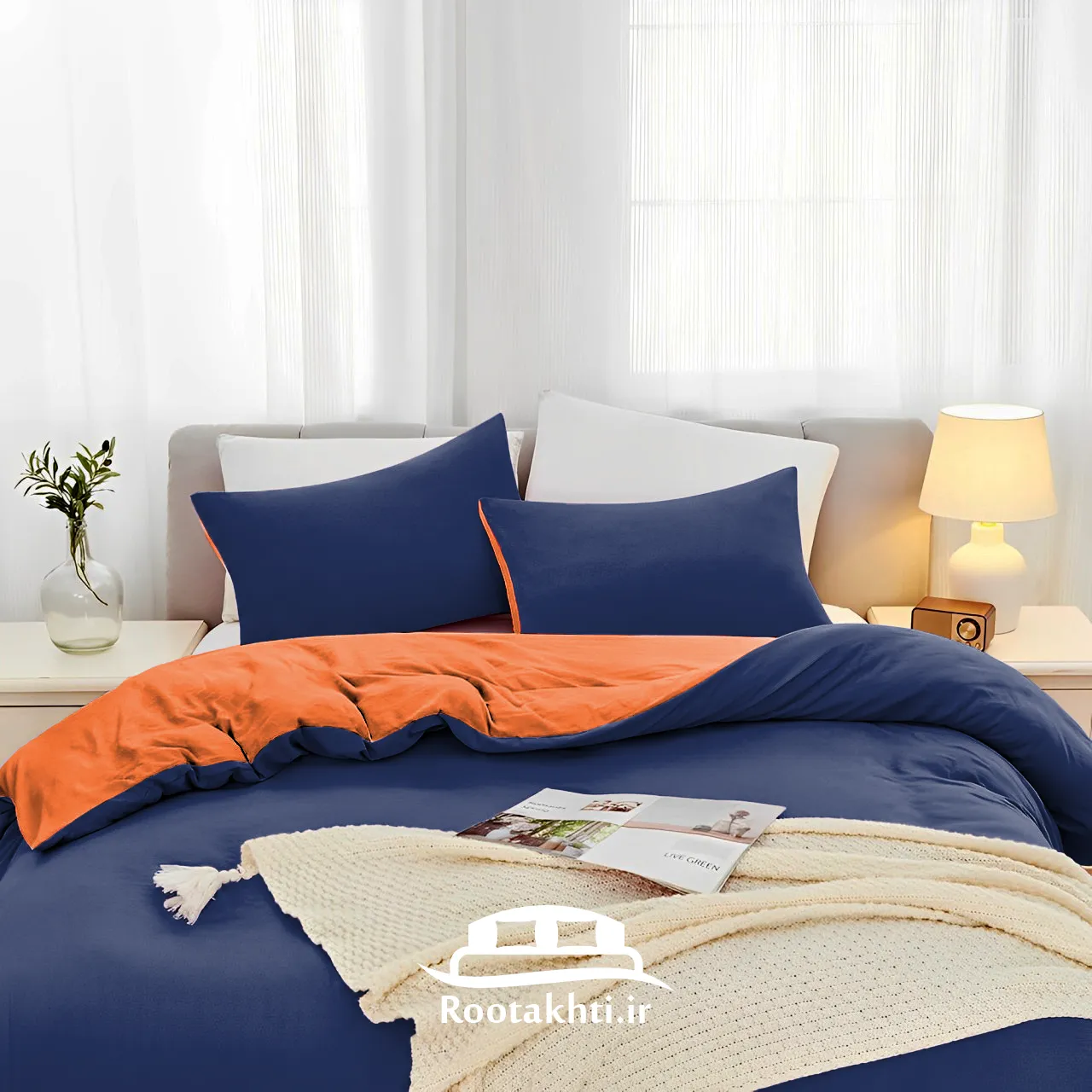 روتختی سرمه‌ای نارنجی