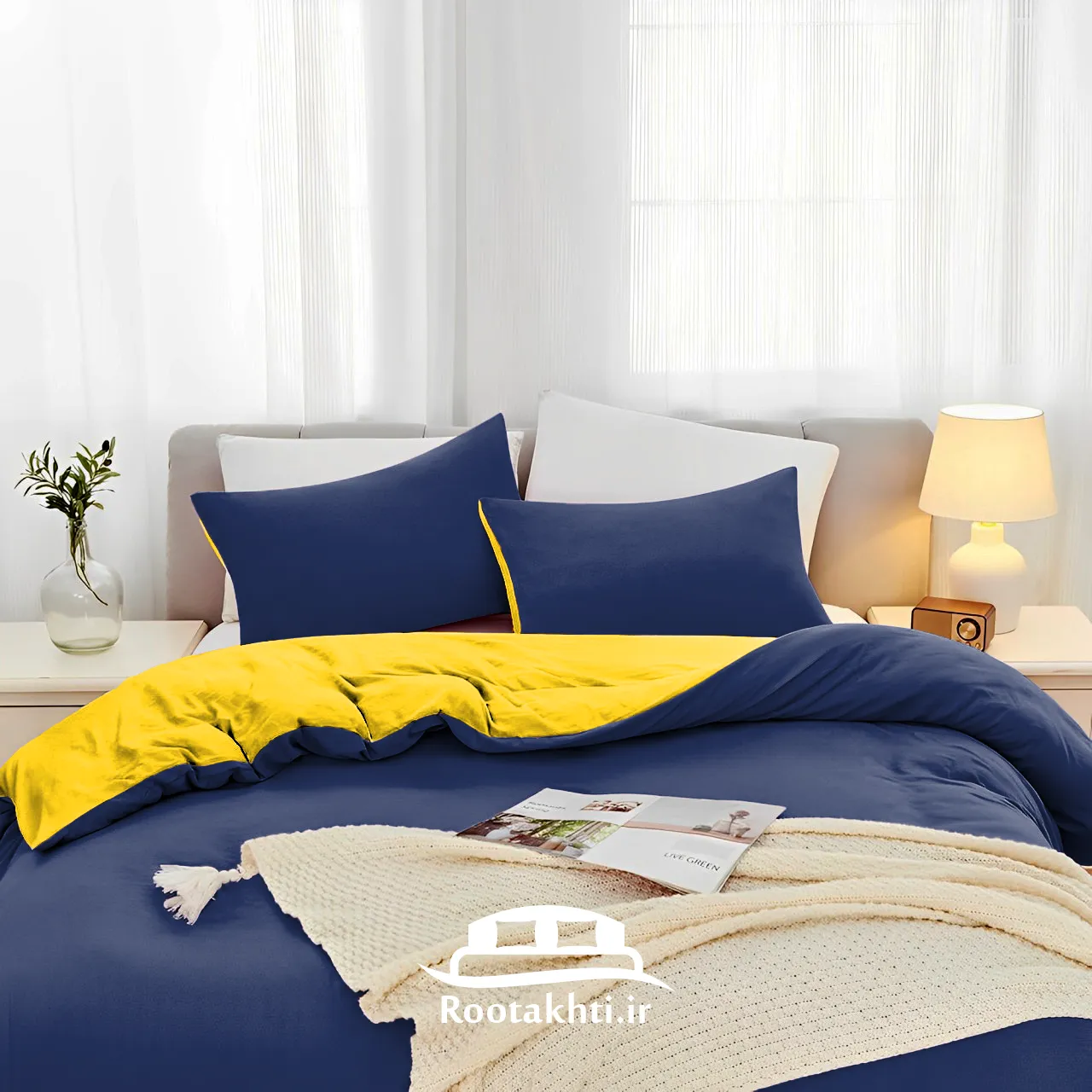 روتختی سرمه‌ای خردلی