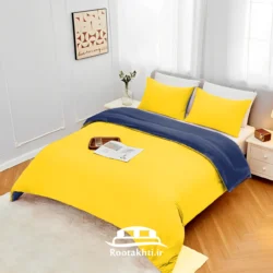 سرویس روتختی دورنگ سرمهای سلطنتی و خردلی گرم