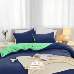 سرویس روتختی دورنگ سرمهای سلطنتی و سبز