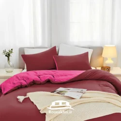 سرویس روتختی دورنگ صورتی رز و زرشکی