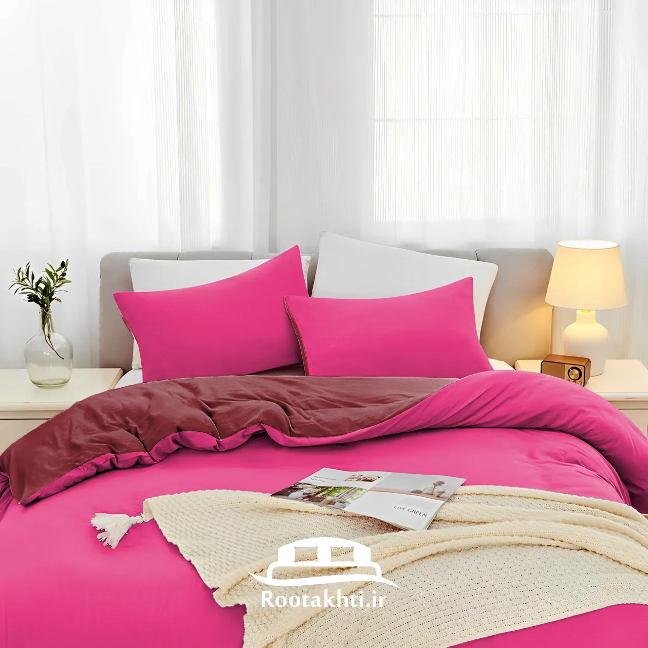 روتختی صورتی زرشکی روتختی صورتی زرشکی