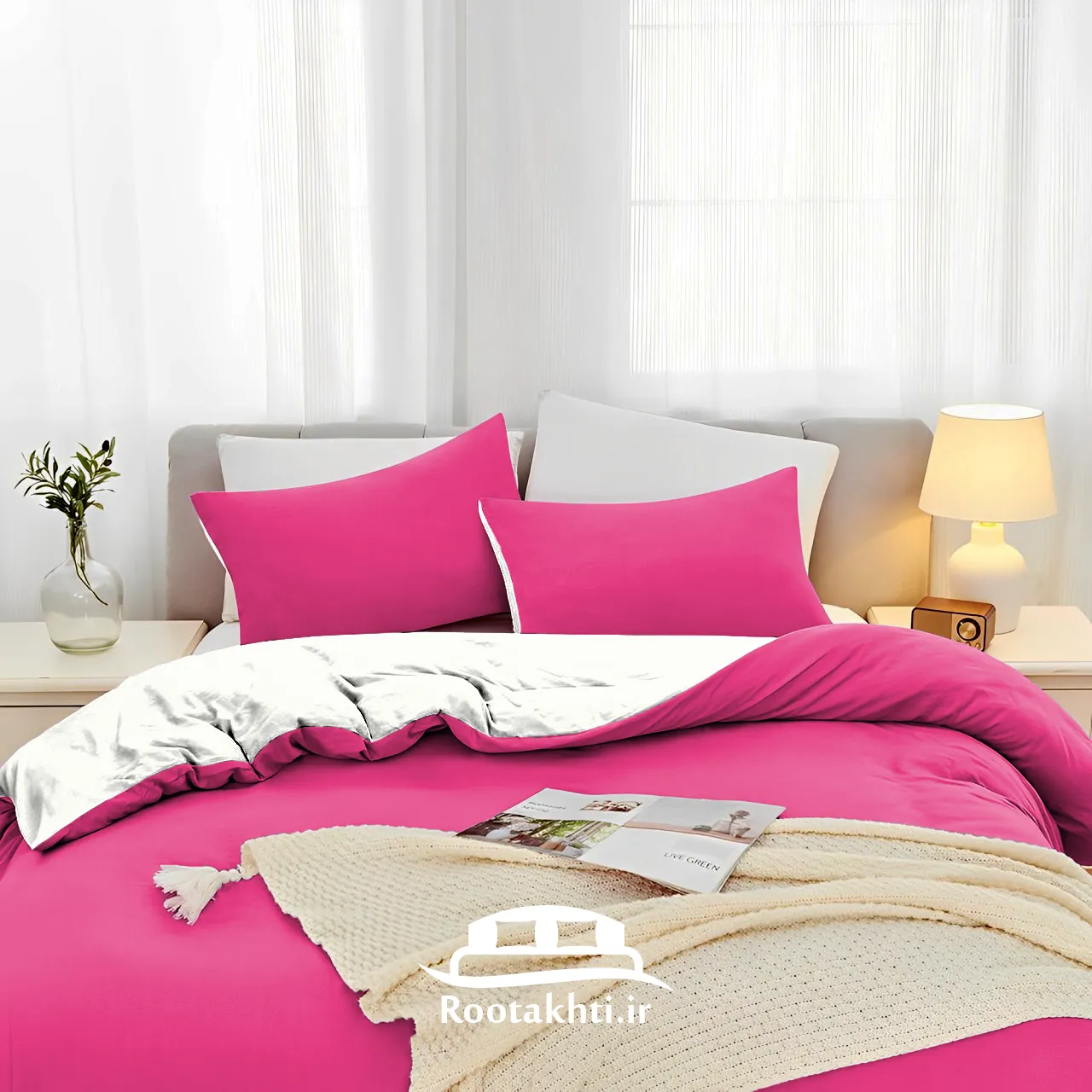 روتختی صورتی سفید روتختی صورتی سفید