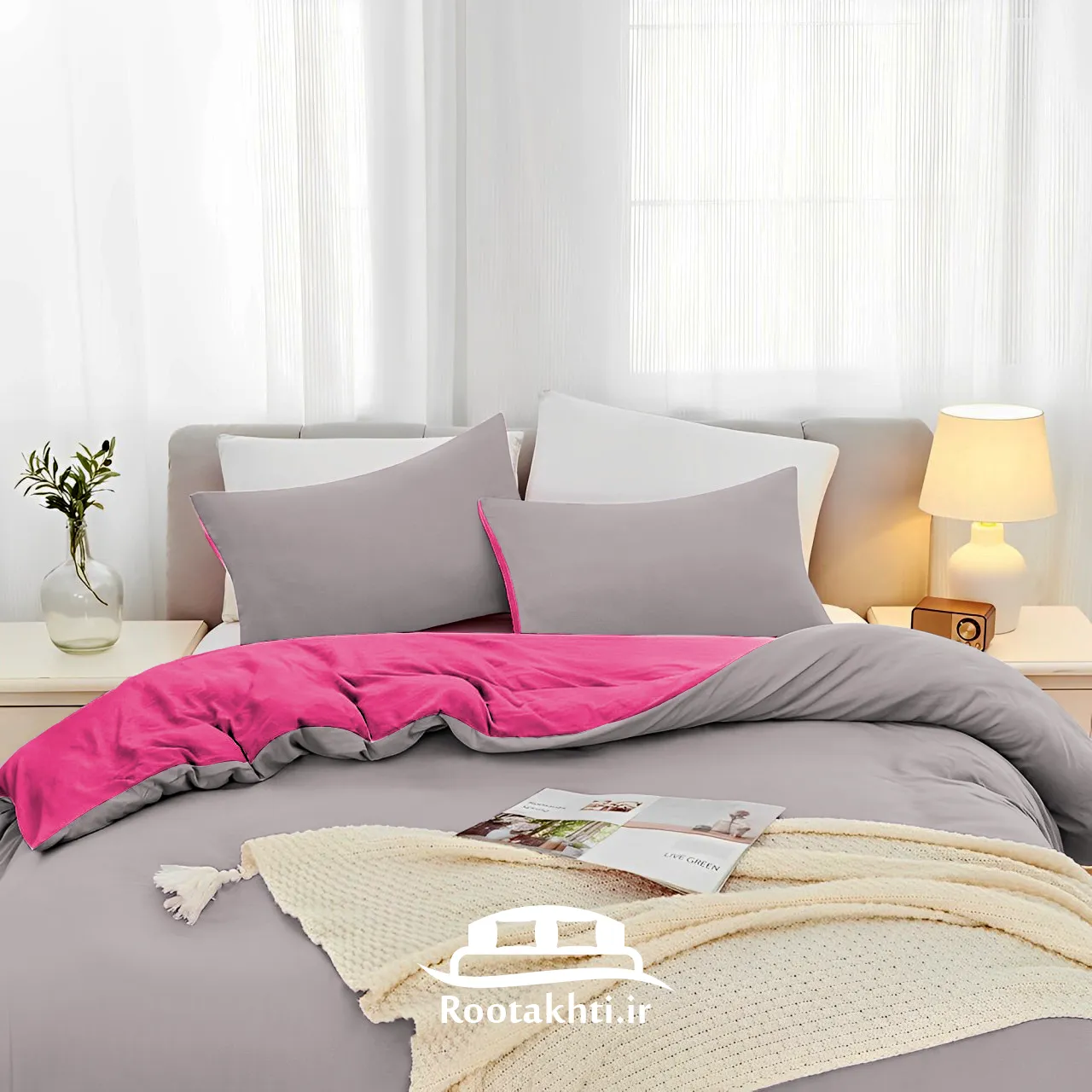 روتختی صورتی طوسی روتختی صورتی طوسی