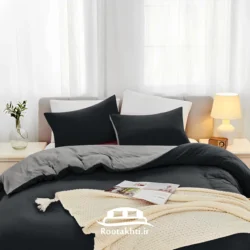 سرویس روتختی دورنگ مشکی کلاسیک و طوسی