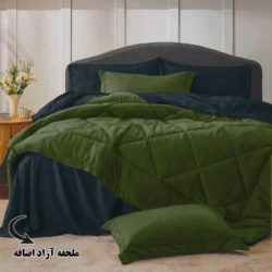 سرویس روتختی مینیمال دورو سبز و کلهغازی با ملحفه آزاد اضافه