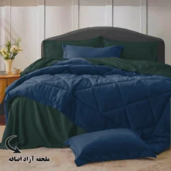 سرویس روتختی مینیمال دورو سرمهای و سبزدرباری با ملحفه آزاد اضافه